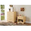Commode à 4 tiroirs en bois au fini pin, parfaite pour les meubles de chambre organisés et élégants