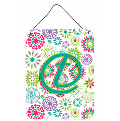 Letter Flowers Initial by Denny Knight Graphic Art Plaque