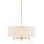 Lustre 5 lumières à abat-jour tambour-1337021486