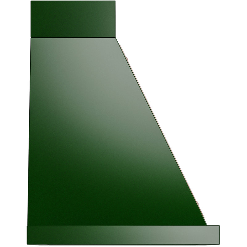 Hotte murale ILVE Nostalgie II Series 30 po avec débit d'air de 600 pi³/min (vert émeraude), Vert émeraude / cuivre