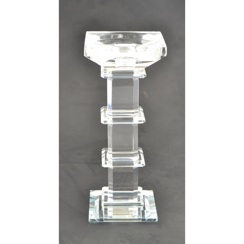 Bougeoir en cristal carré