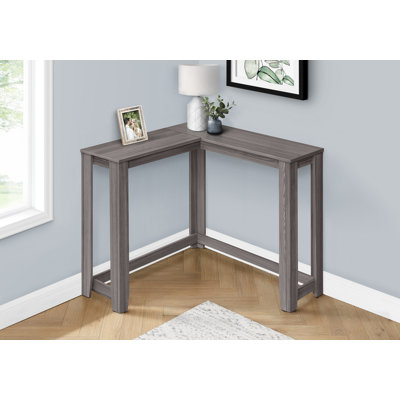 Table d'appoint, console, vestibule, étroit, d'angle, salon, chambre à coucher, stratifié gris, contemporain, moderne