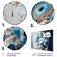 Décoration murale en métal «Ice Blue Daisy I»-87837847