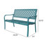Powder Coated Steel Outdoor Bench-735163184