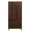 Jimi Glass Door China Cabinet with Lower Drawer Storage-1300721697