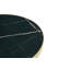 Table d'appoint ronde moderne 23,6 po, plateau en panneau de fibres à densité moyenne avec bordure en acier inoxydable doré et base piédestal