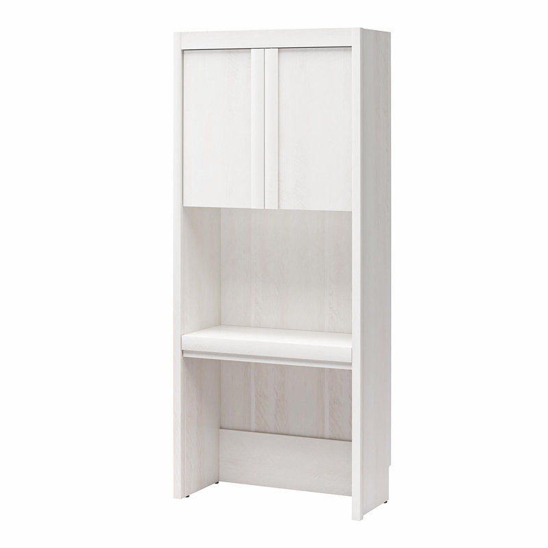Paramount Vanity/Desk Storage Cabinet with Drawer, Ivory Oak