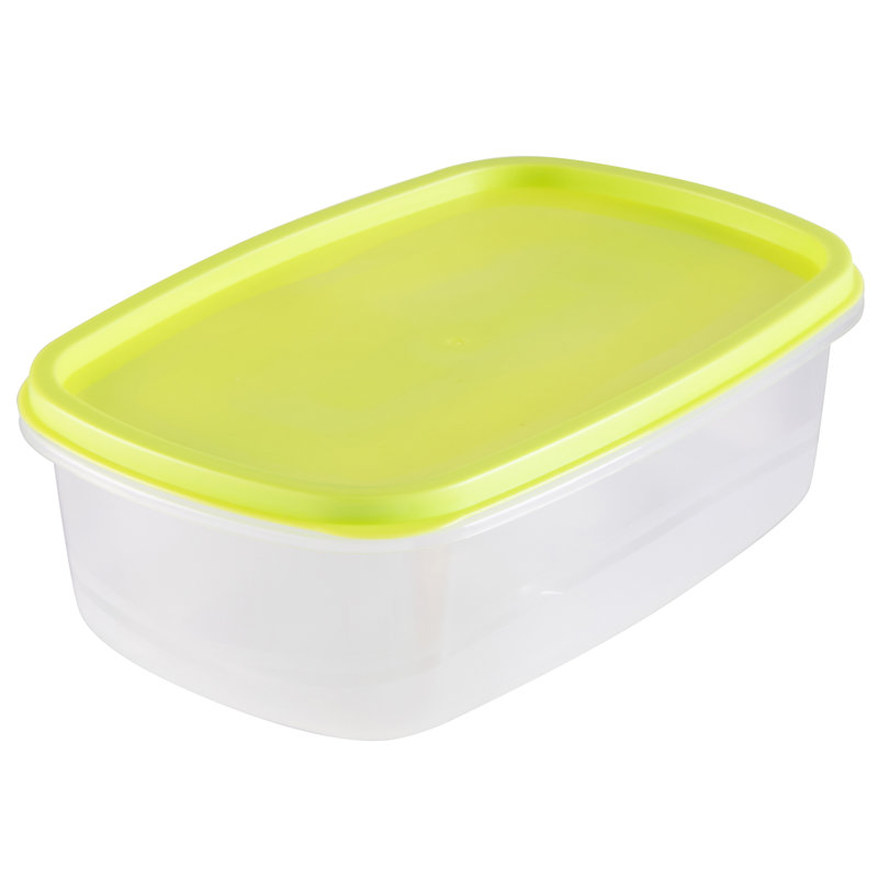 Rainbow Lid Clear Plastic Food Storage Container Set, 14 Pieces