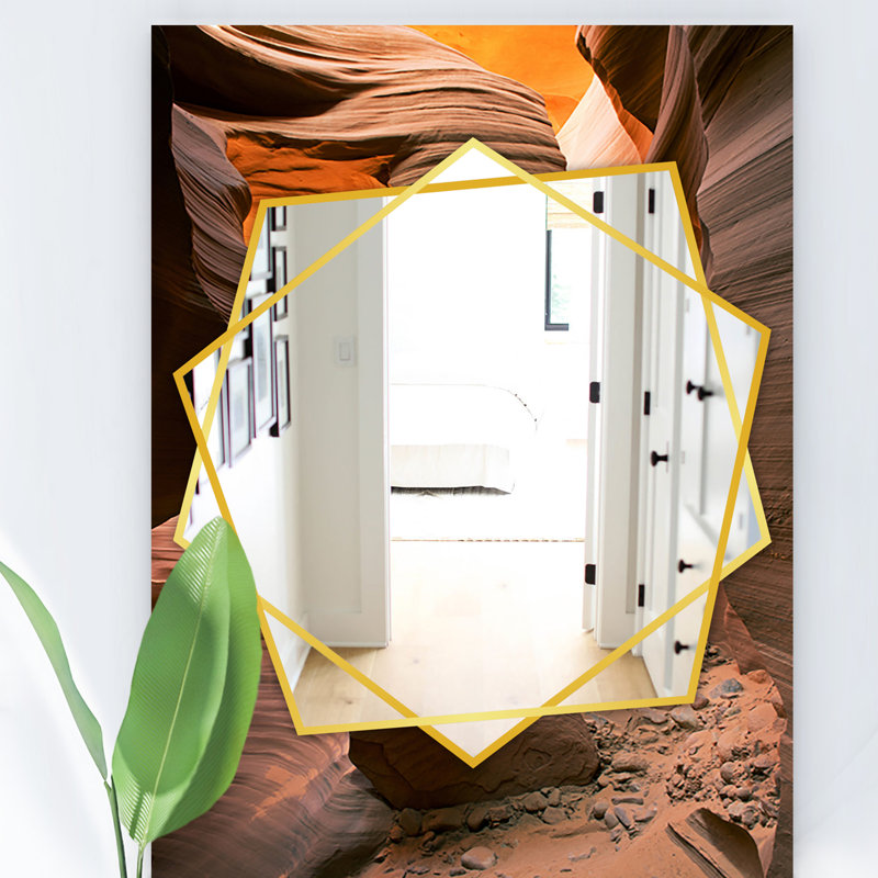 Miroir d'appoint mural Lower Antelope, H 39,4 po x l 29,5 po