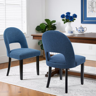 Linen Upholstered Dining Chairs (Set of 2)