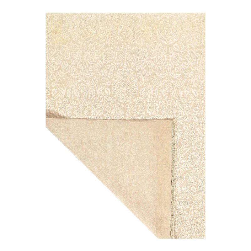 Floral Area Rug in Ivory
