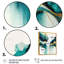 «Teal and Gold Abstract Expression I», art mural abstrait à l'encre liquide-1170575442-1170575441