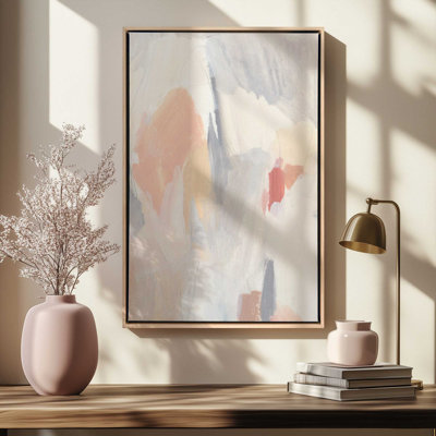 Soft Blush and Abstract I Canvas Print in a Frame