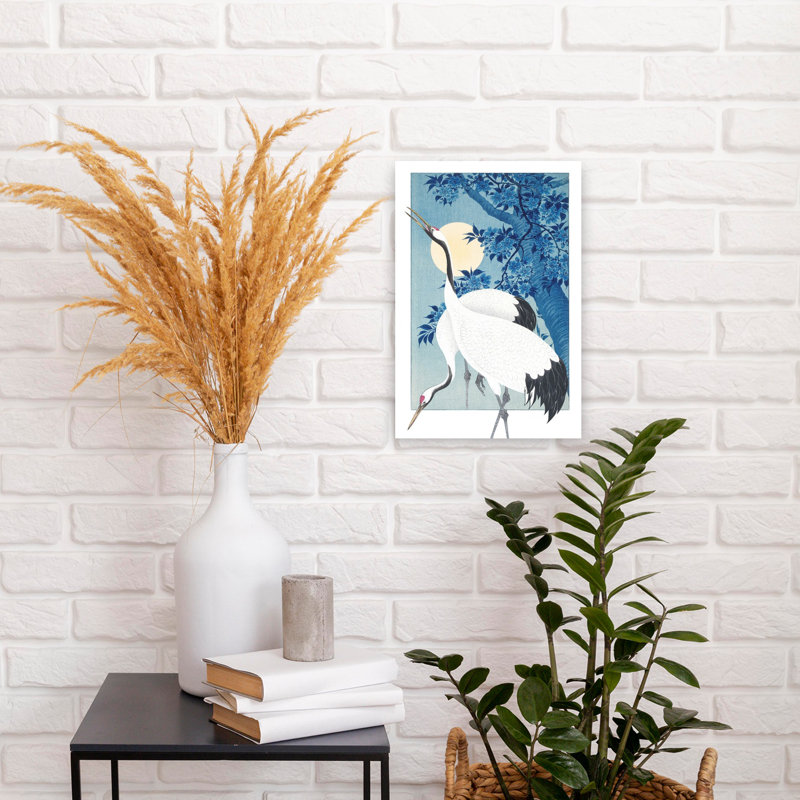 Denetria Contemporary Art Classic Abstract Contemporary Bird Cherry Landscape Nature Wall Art - Wrapped Canvas Print