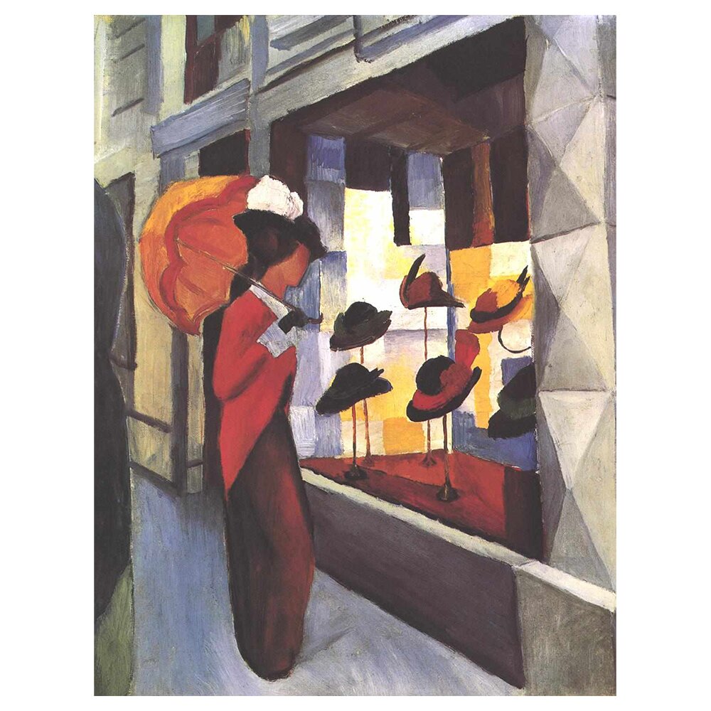 Leinwandbild Der Hutladen von August Macke