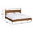 Kaela Oak Platform Bed Rectangular Headboard Shape Walnut Finish Bed Frame Furniture for Bedroom-296789420