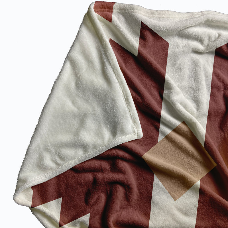 Quintin Plain Weave / Muslin Throw Blanket, Rust