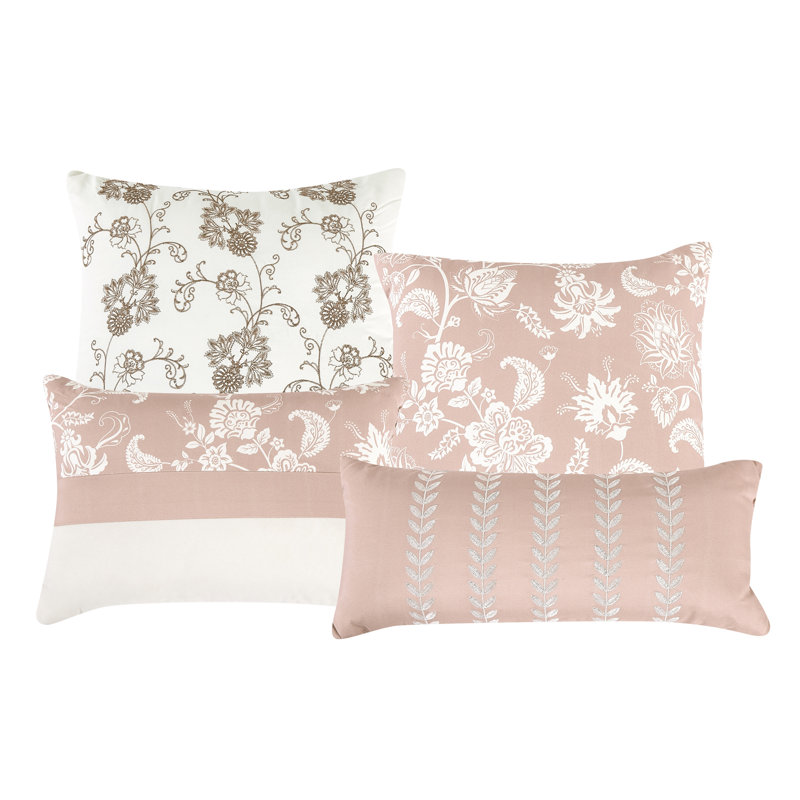 Kabibe Contemporary Floral Comforter, King Comforter + 6 Additional Pieces