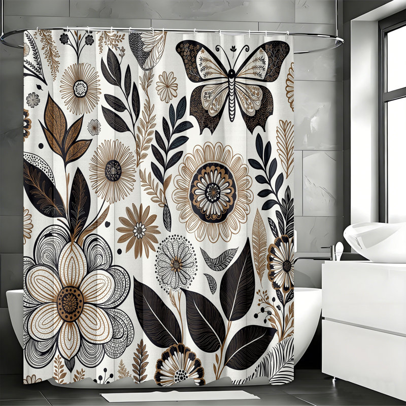 Rideaux de douche avec crochets inclus