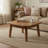 31.5" Solid Wood Coffee Table, Square Center Table With Rounded Edge, Farmhouse Living Room Table, Easy Assembly