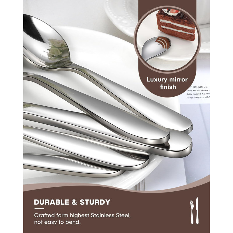 40 Piece High-End Stainless Steel Tableware Set