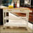 Versatile White Kitchen Island Cart with Walnut Wood Top, Rolling Storage Cabinet on Wheels, and Multiple Drawers