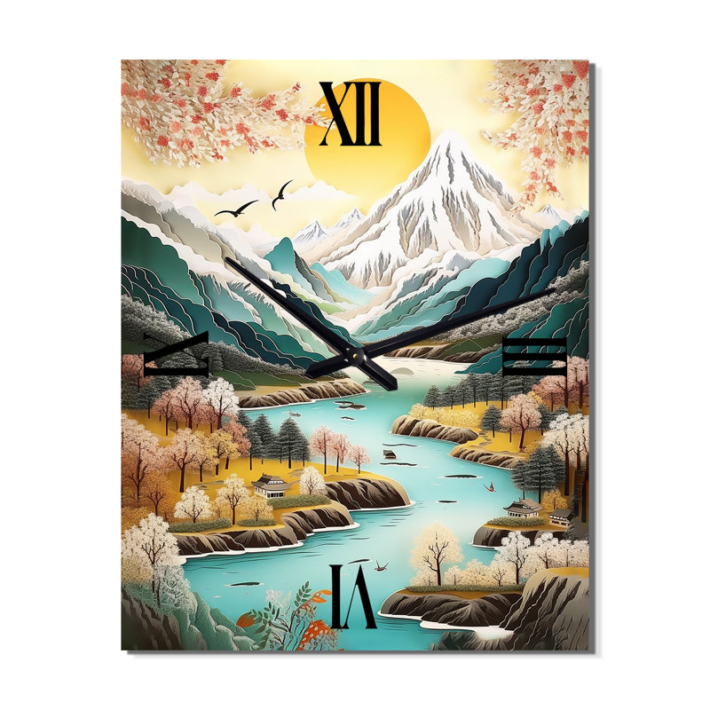 Horloge murale Jakeel - Japon, H 40 po x l 30 po x P 1 po