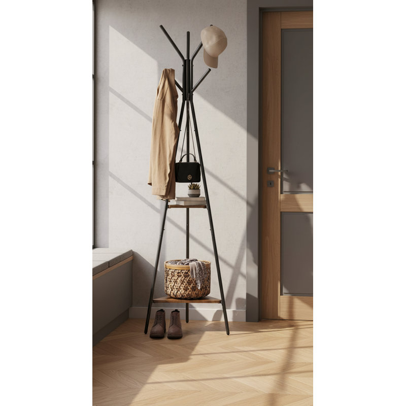 Metal Freestanding 6 - Hook Coat Rack