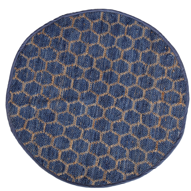 Tapis réversible 100% jute Beehive Modern Collection, Rond 4 pi 9 po