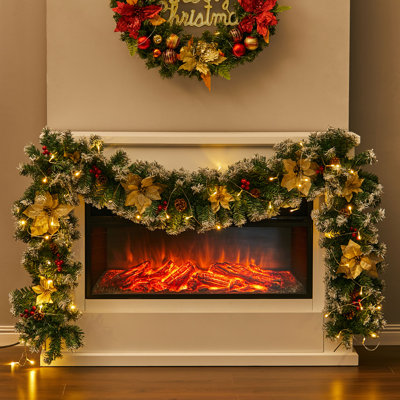 270cm Lighted Faux Garland with Lights