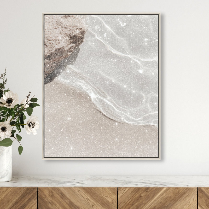 Crystalline Ripples Print by Oliver Gal, 25"H x 21"W, Silver Floater Frame