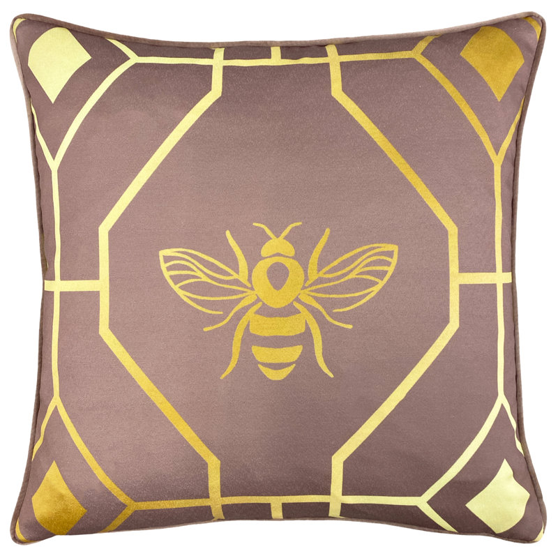 Bee Deco Cushion Cove Geometric Square Scatter Cushion, Blush
