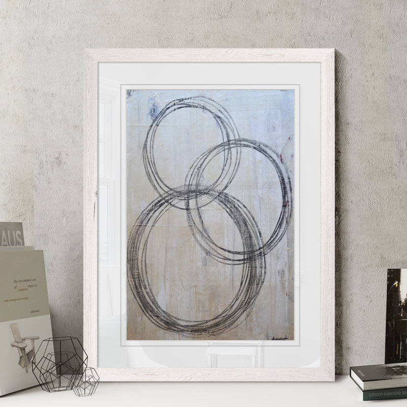 « circulaire i » par paul cezanne-image-cadre de dessin, Blanc, Cadre blanc imprimé, H 16 po x l 22 po x P 1 po