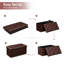 Repose-pieds de rangement pliable de 30 pouces, banc de rangement de 80 L, repose-pieds en similicuir avec siège rembourré-536273541