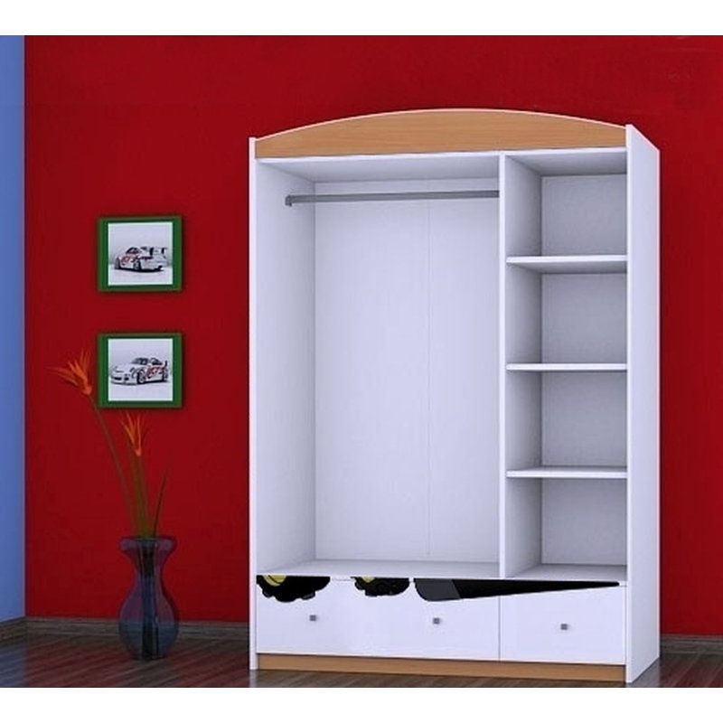 Artin 3 Door Wardrobe, Brown