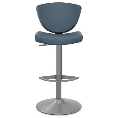 Blue Yes Bar Stool with Iron Frame
