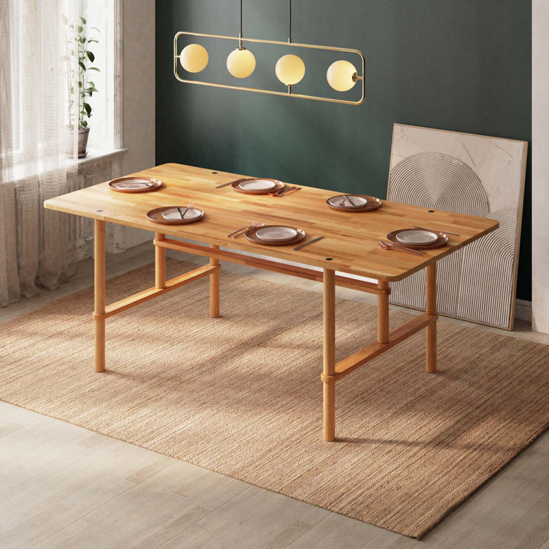 Soho Dining Table, Solid Beech Wood Modern Dining Table for Kitchen and Dining Room, 78.7'' L x 39.4'' D 