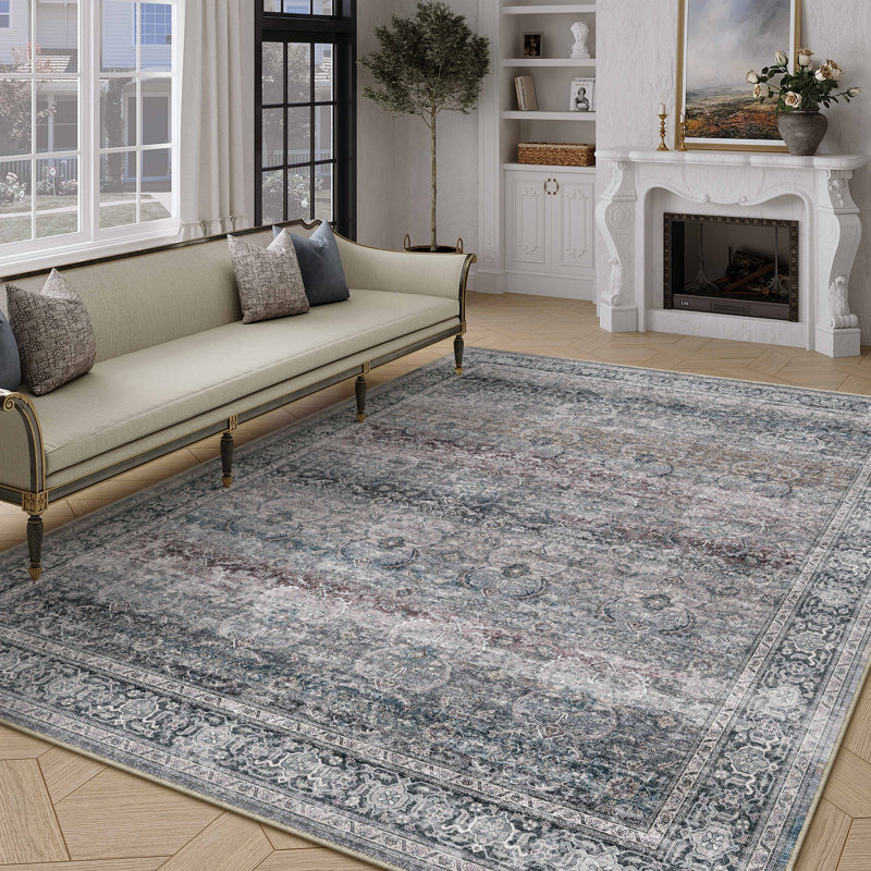 Tapis gris clair Luthien, Rectangulaire 8 pi x 10 pi