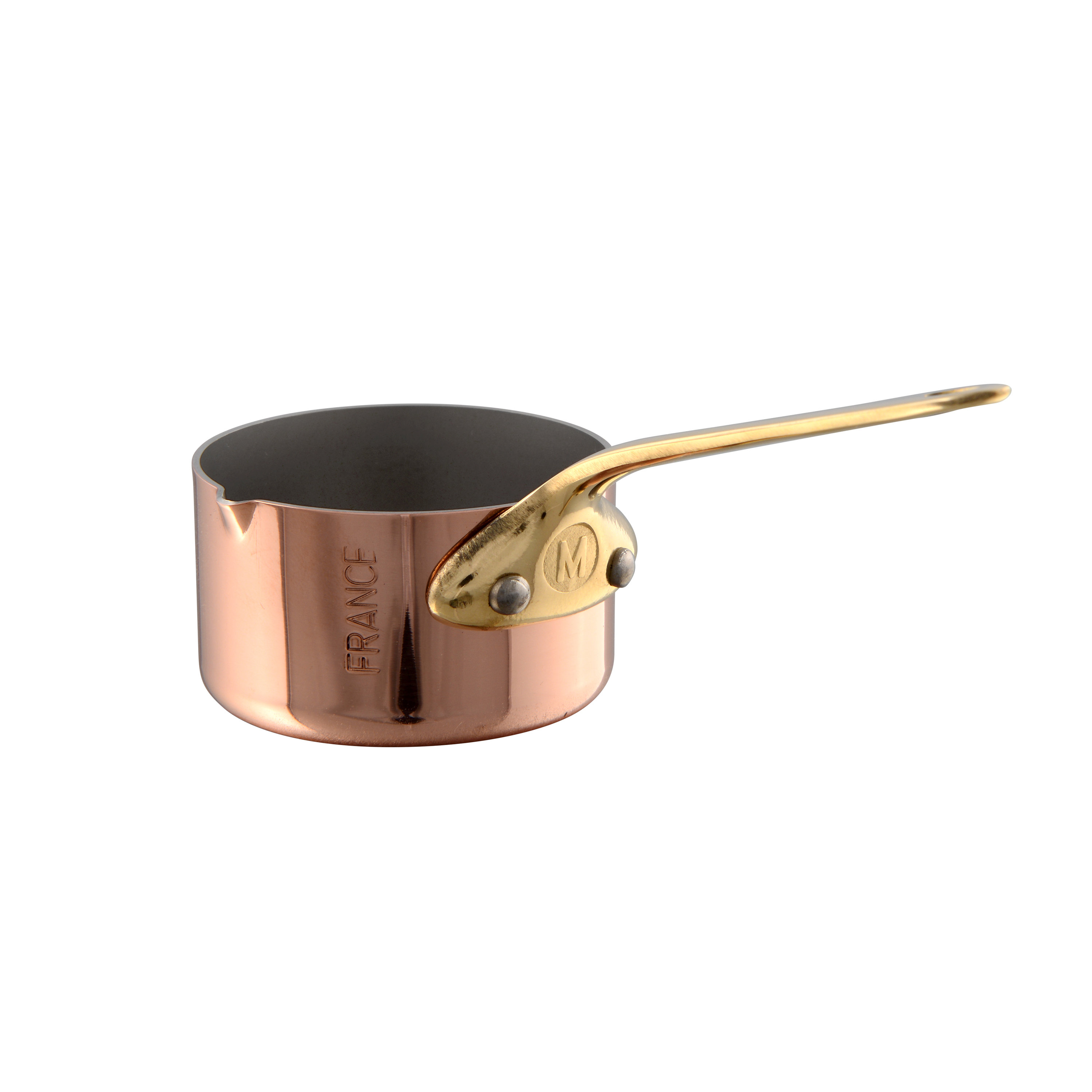 Mauviel Mauviel M'MINIS Copper Sauce Pan With Pouring Spout, Brass Handle, 2-In | Perigold