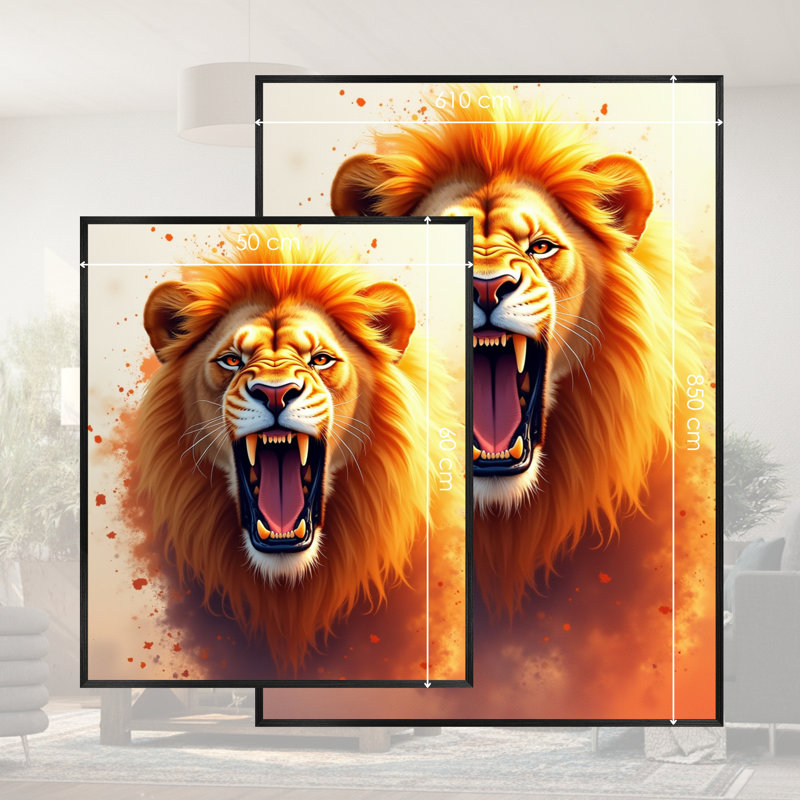 Single Picture Frame LED Illuminated Wall Art Wall Art on Glass / Aluminium, 60cm H x 50cm W