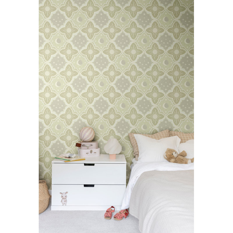 Galerie Resan Sun and Moon Wallpaper, Green