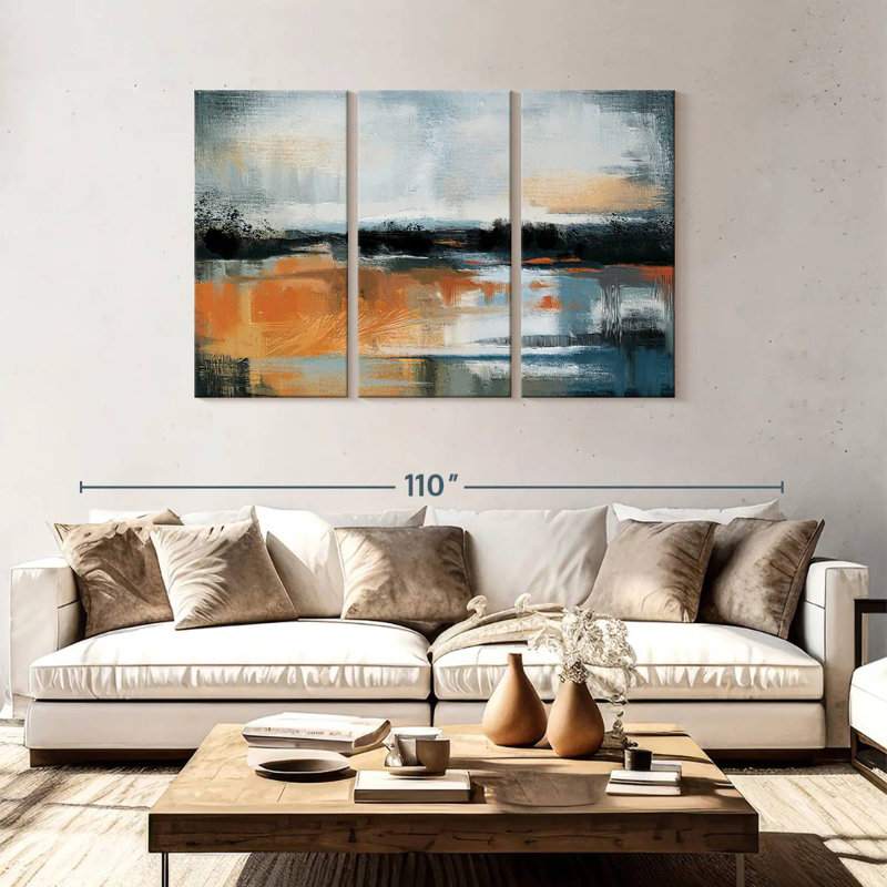 Avery Sunstruck Abstract Landscape, 48" H x 74" W