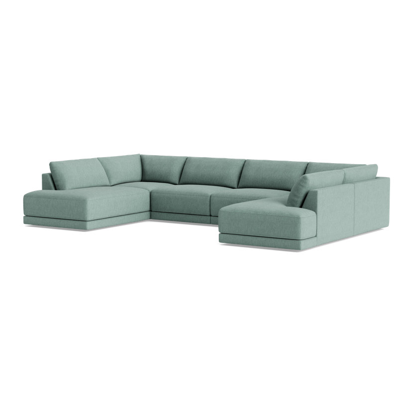 Eva Sectional, Performance Weave - Spa