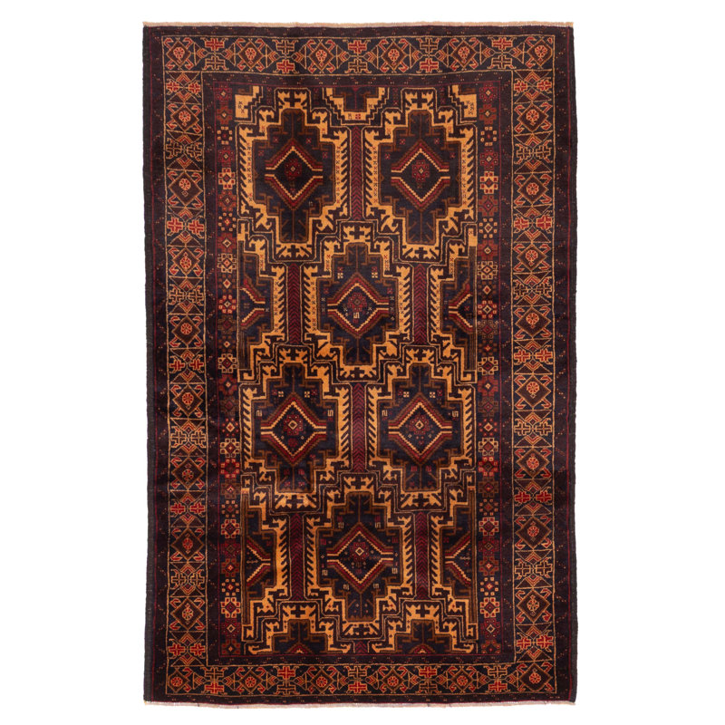 Tapis beige Teimani 4 pi 0 po x 6 pi 4 po