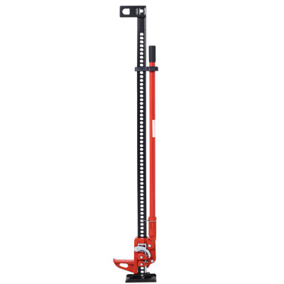 48" High Lift Farm Jack – 7000lbs Capacity Ratcheting Utility Jack (red), Heavy-duty Steel For Tractor/truck/suv/atv, 6–48" Lift Range, Off-road Recovery & Lateral Pull Winch Function