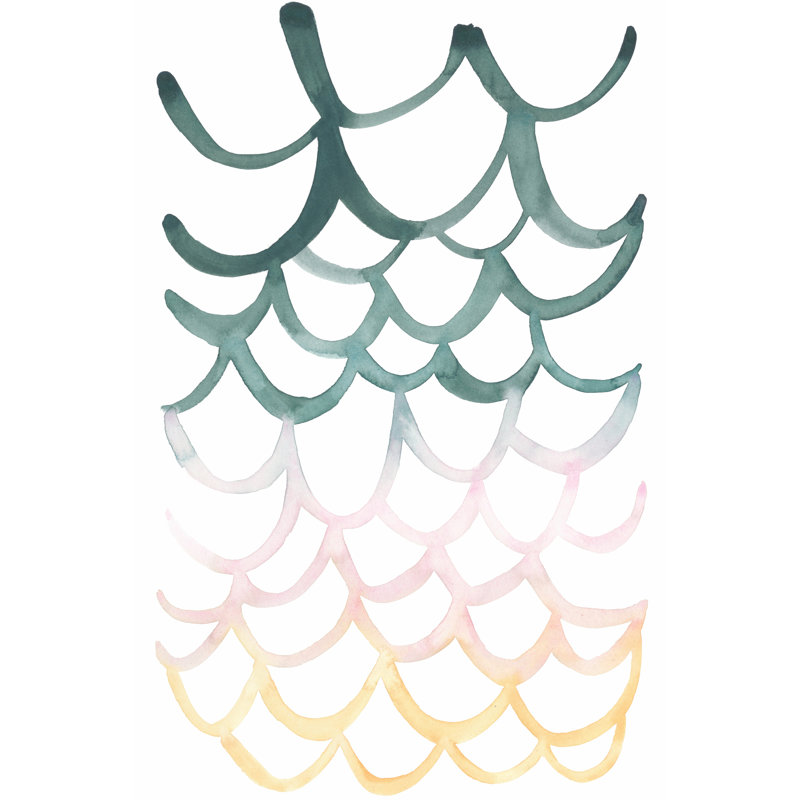 Mermaid Scales I - Wrapped Canvas Print, 46cm H x 30cm W