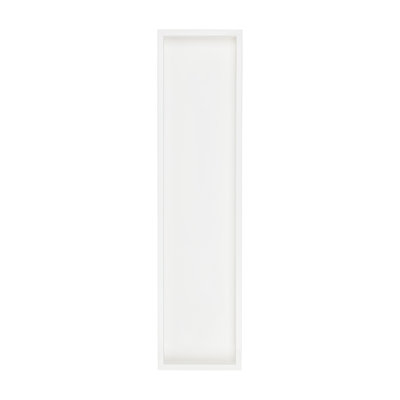 48"x12" Stainless Steel 18 Gauge White Cream Rectangular Recessed Shower Niche No Tile Needed