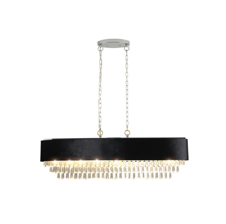 Lustre en cristal linéaire à niveaux