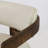 Pamplona Brown Dining Chair with White Leather