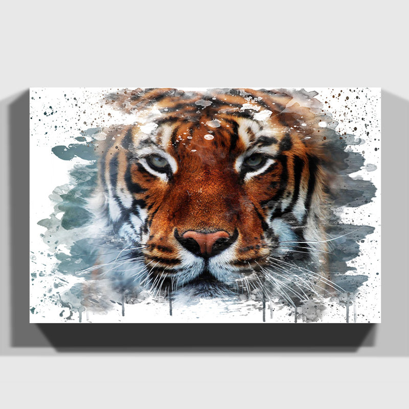 Tiger 8 - Wall Art, 35cm H x 50cm W, Wrapped Canvas